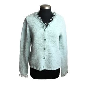 Luca Milani Knit Sweater Jacket Button Front M